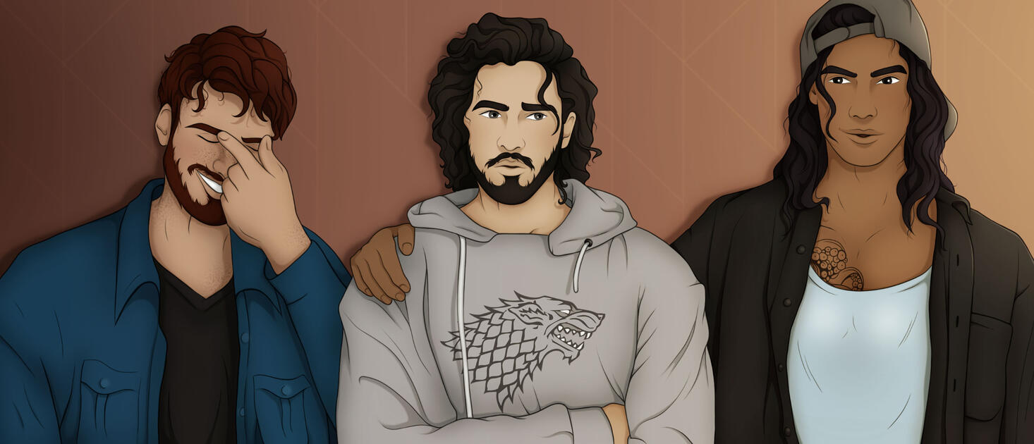 Robb, Jon, Theon | Modern AU